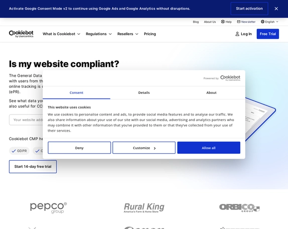 Show Case Cookie Banner API SCREENSHOT